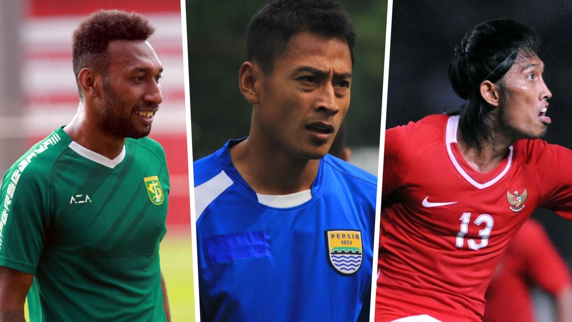 Patrich Wanggai, Samsul Arif, Budi Sudarsono - Persib & Persebaya