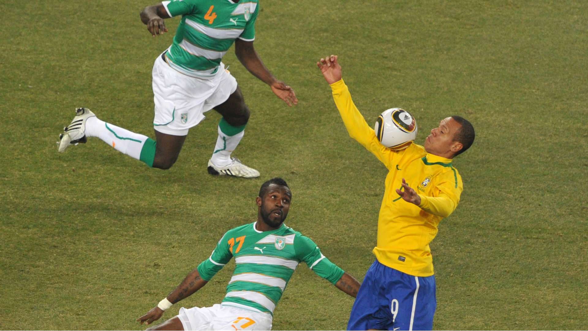Luis Fabiano Brazil Ivory Coast 2010 World Cup
