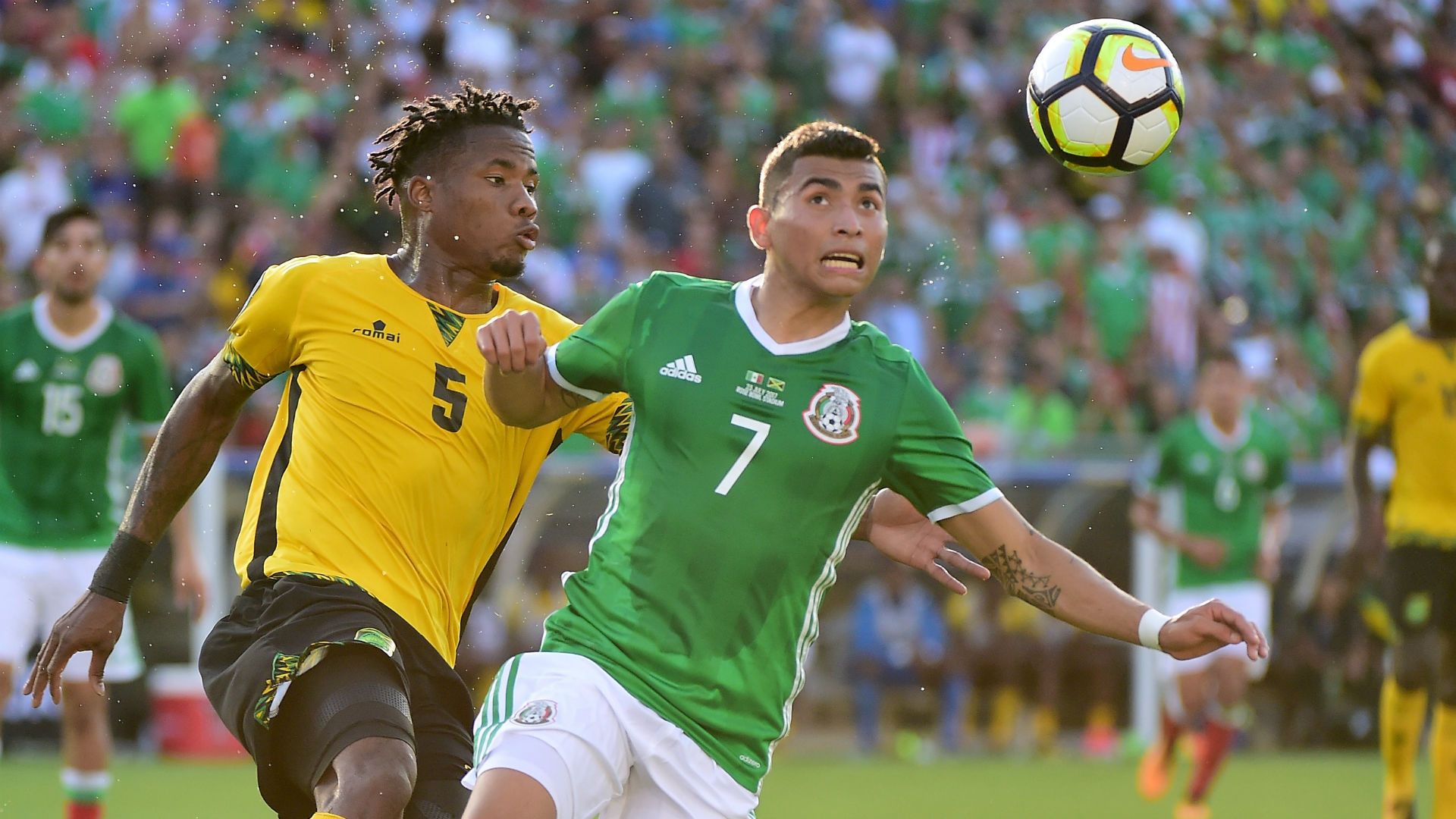 Orbelin Pineda Alvas Powell Mexico Jamaica Gold Cup