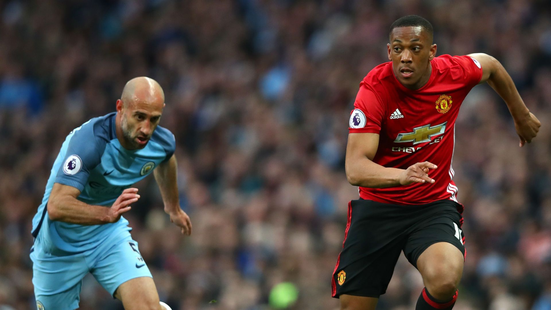 Pablo Zabaleta Manchester City Anthony Martial Manchester United