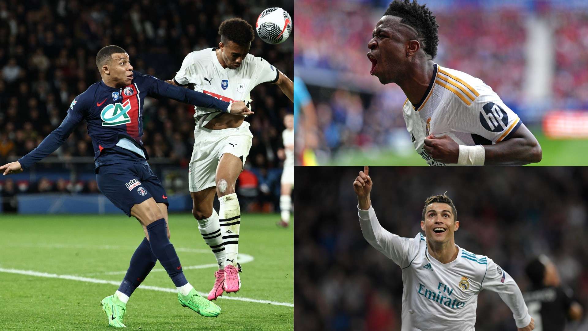 Mbappe PSG Vinicius Junior Ronaldo Real Madrid