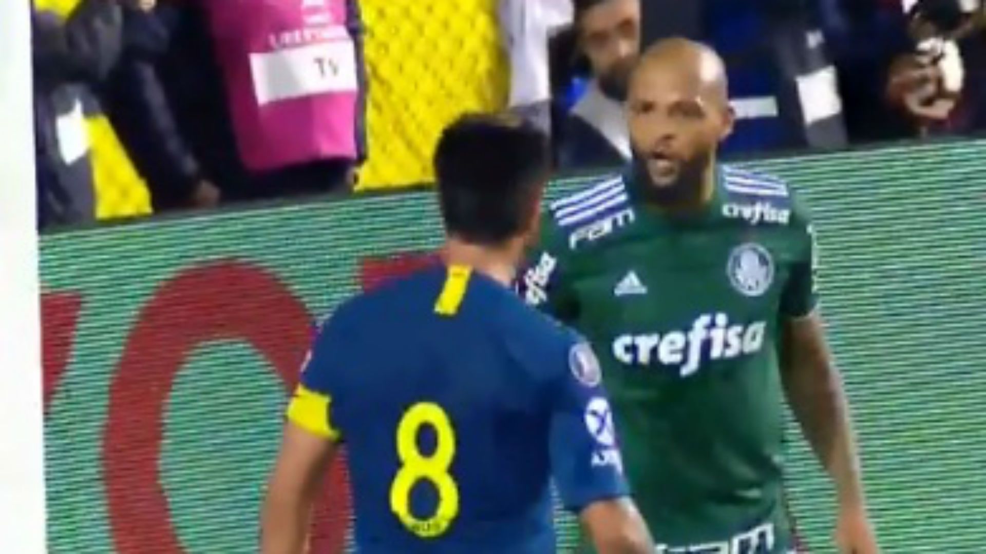 Captura TV Boca Palmeiras Copa Libertadores Pablo Perez Felipe Melo 241018