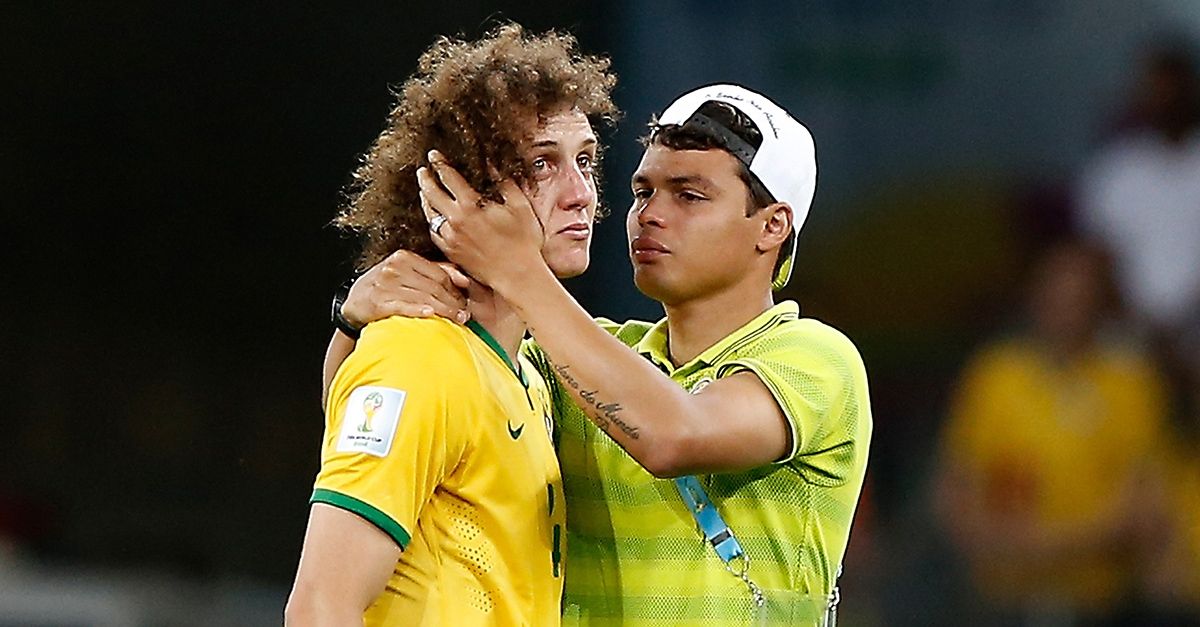 David Luiz Brazil Germany World Cup 2014