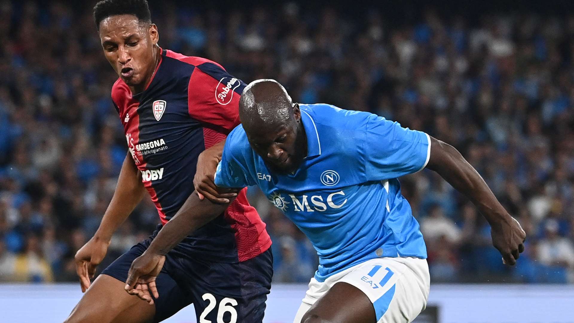 Napoli Cagliari Lukaku Mina Serie A