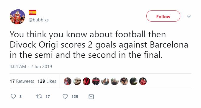 4_ Reaction Divock Origi Liverpool UCL Final