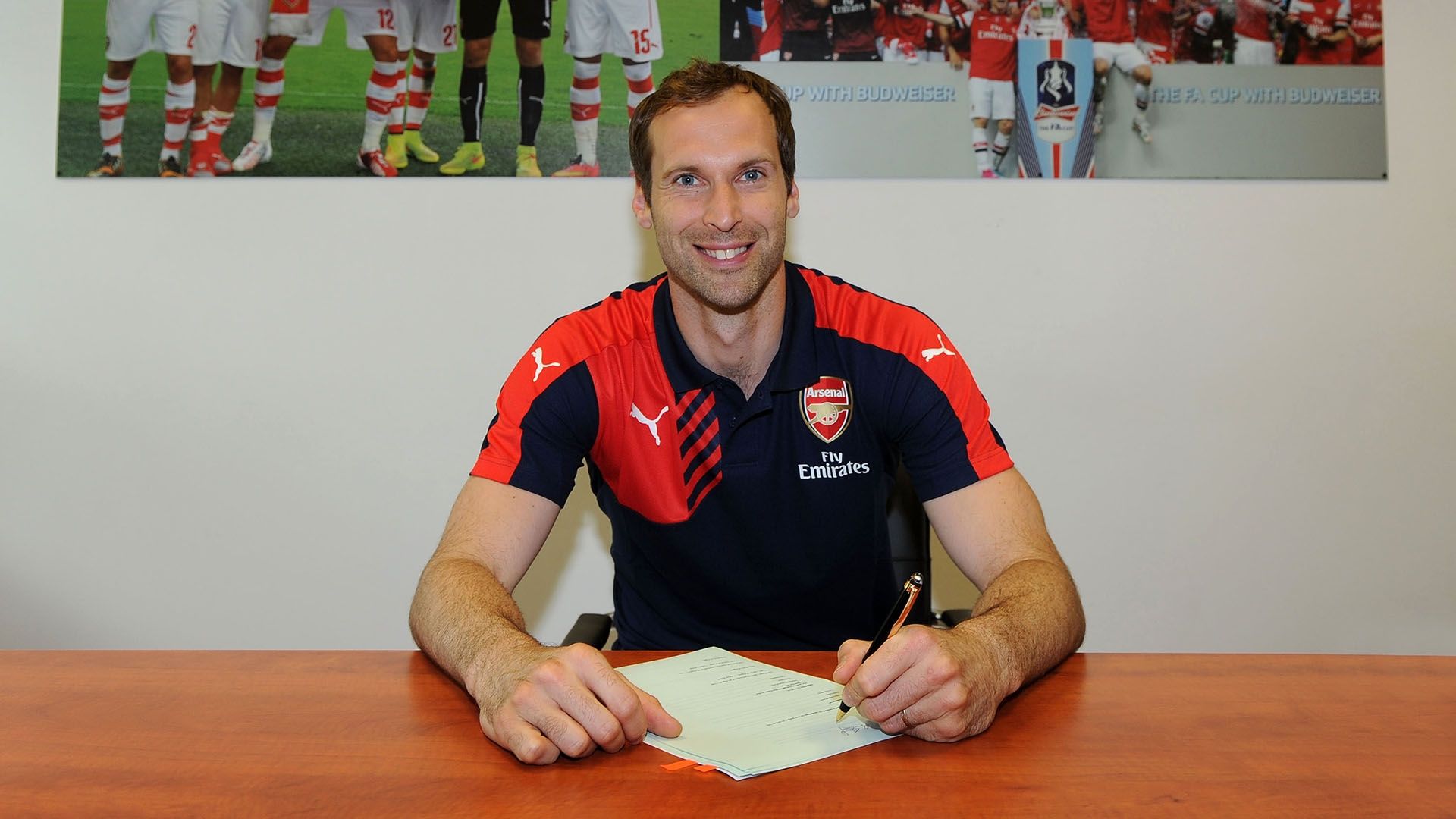 Petr Cech Arsenal unveiling