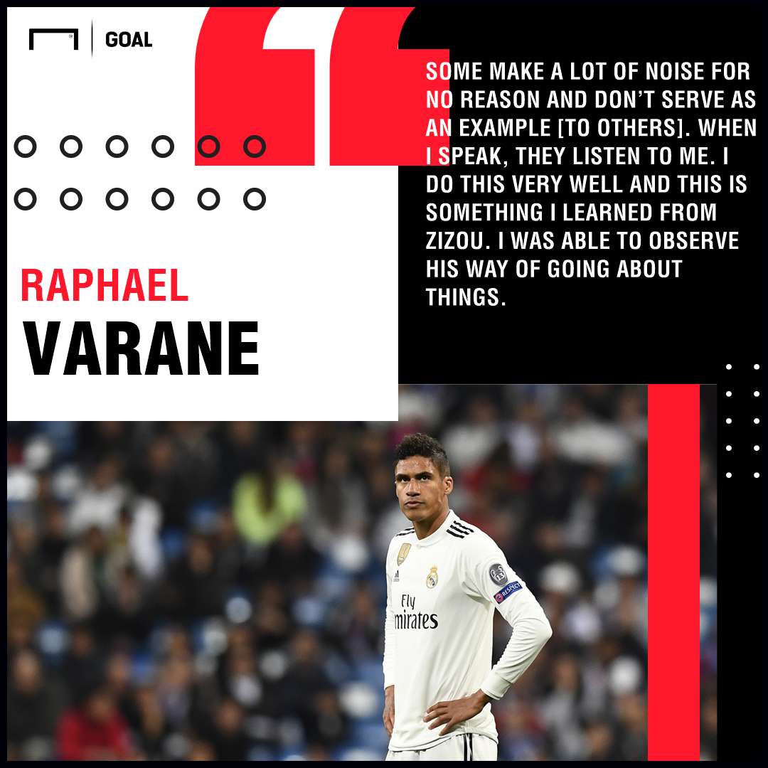 Raphael Varane Zinedine Zidane Real Madrid PS