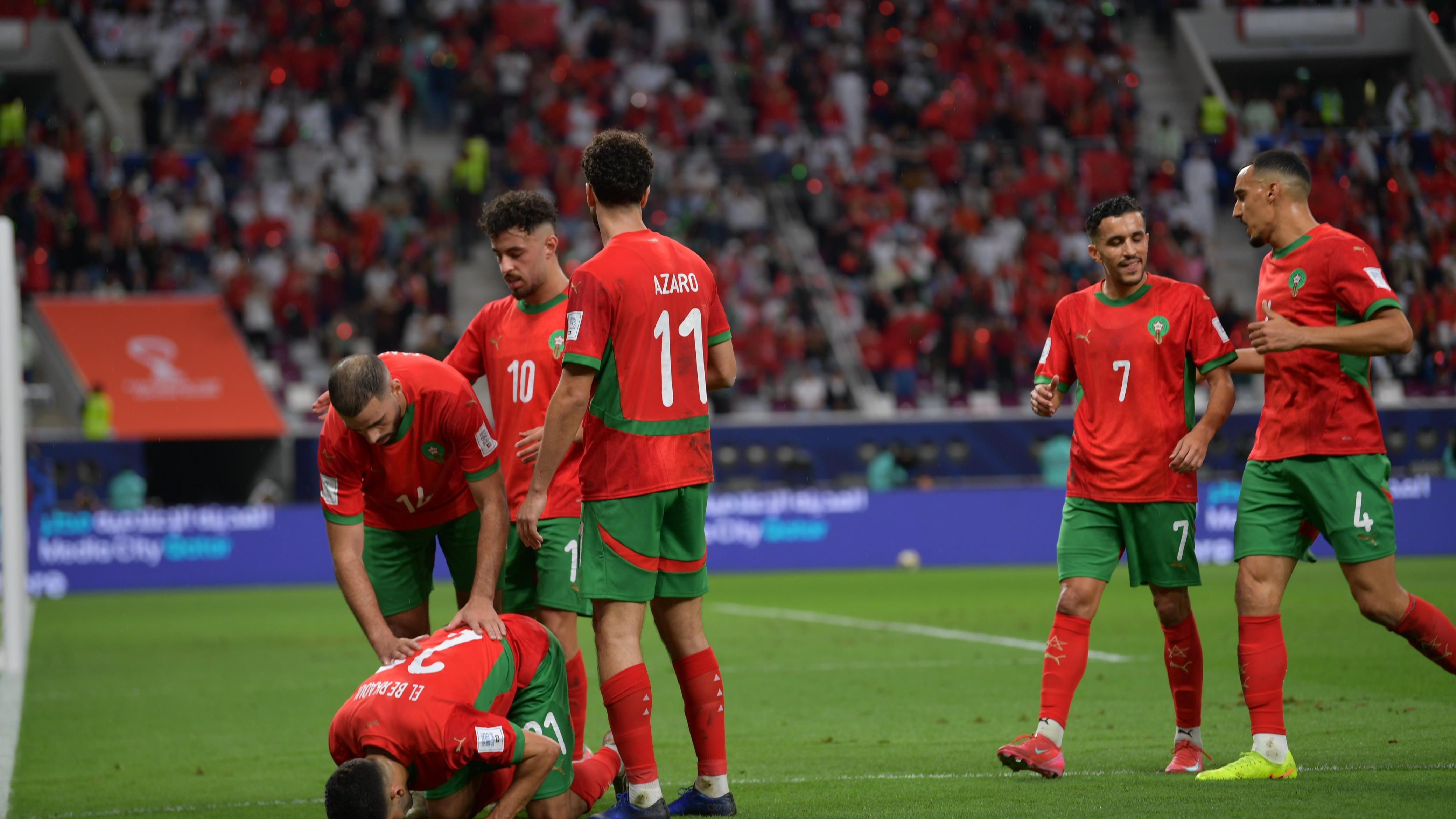 احتفال المغرب الإمارات كأس العرب 2025