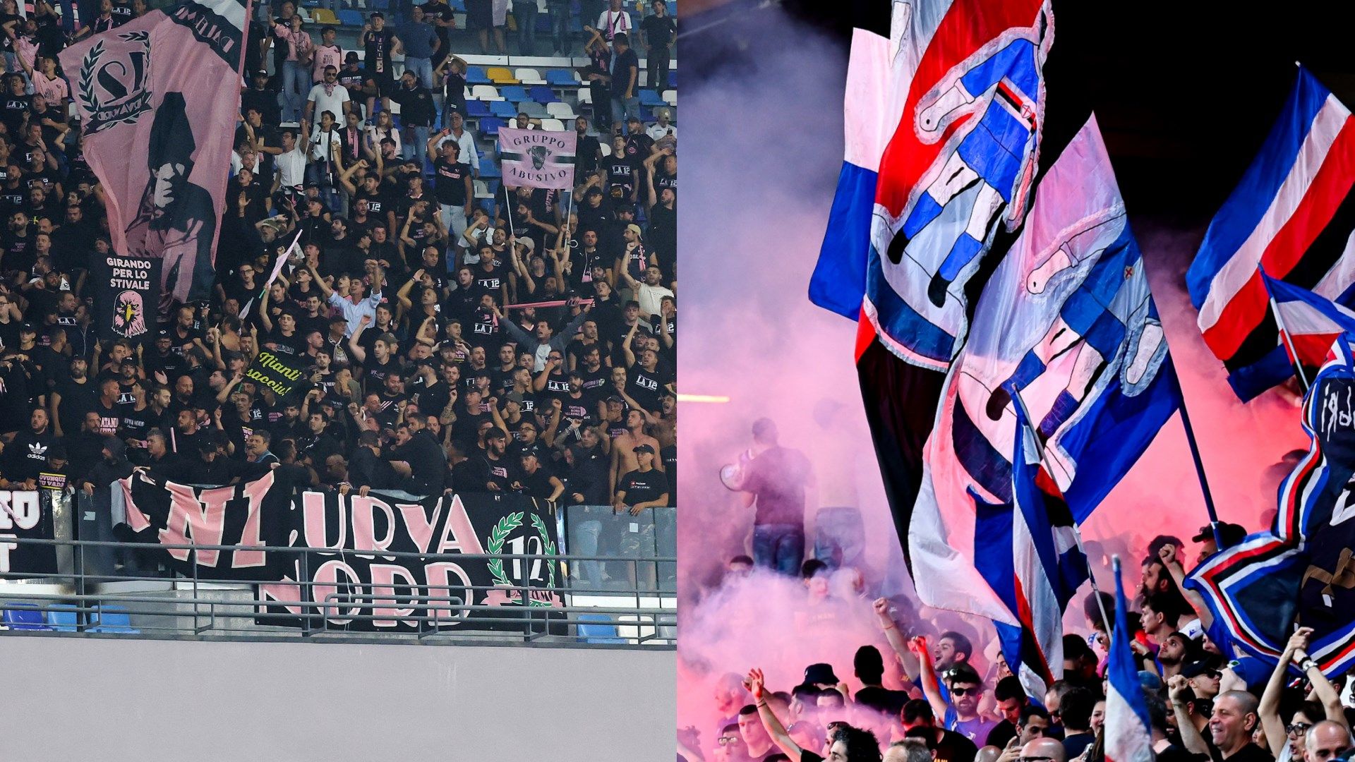 Palermo fans Sampdoria fans