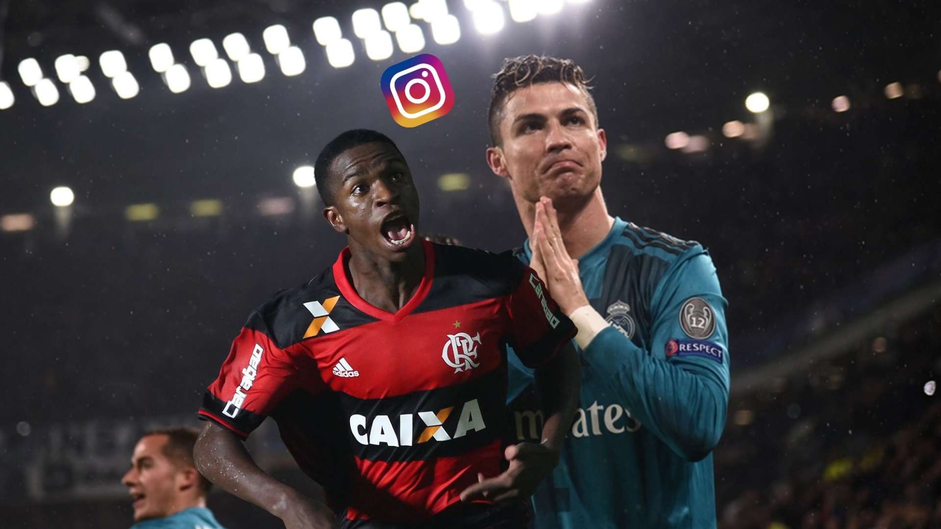 GFX Cristiano Ronaldo Vinicius Jr Instagram Real Madrid 03 04 2018