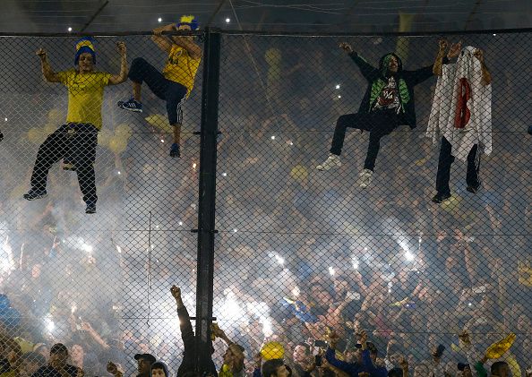 Las imágenes de la vergüenza en el Boca-River, de octavos de final de Copa Libertadores.