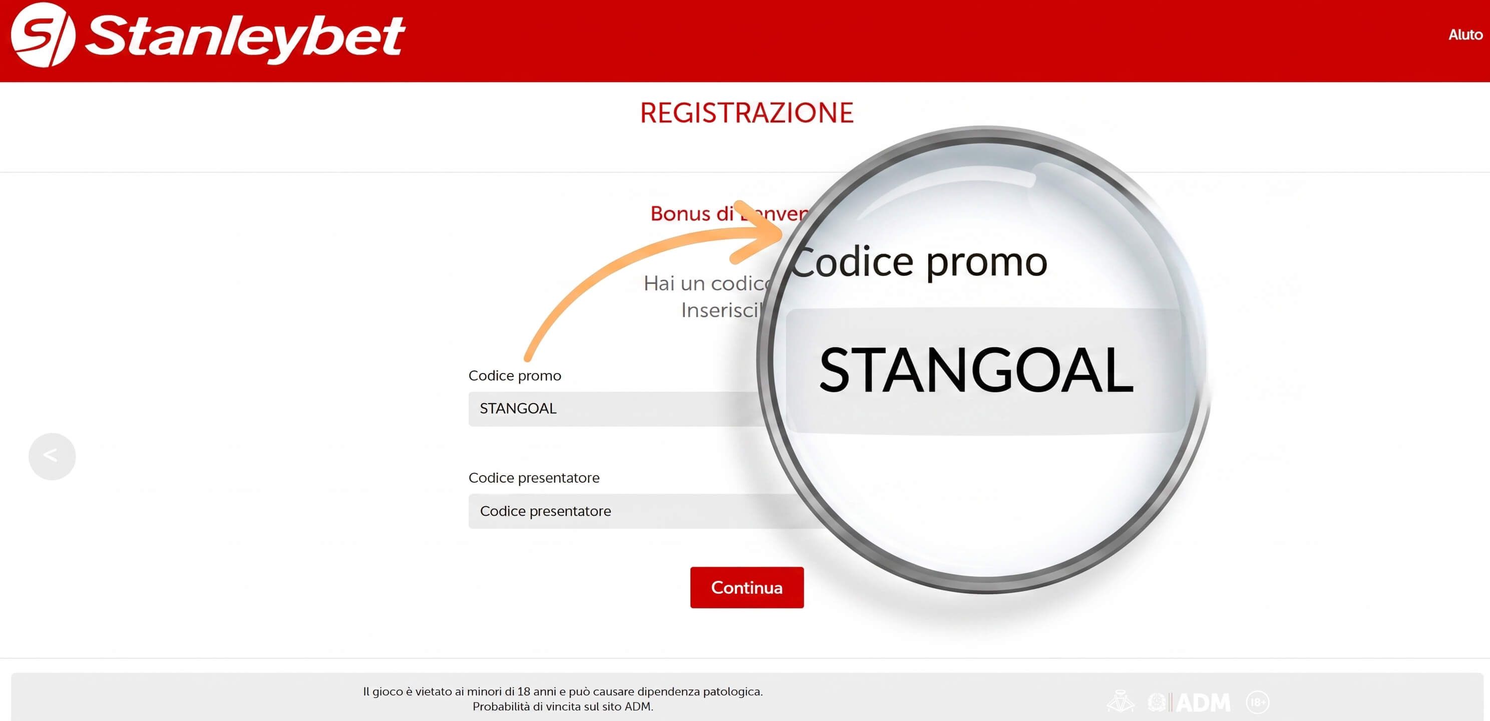  codice promo stanleybet registrazione