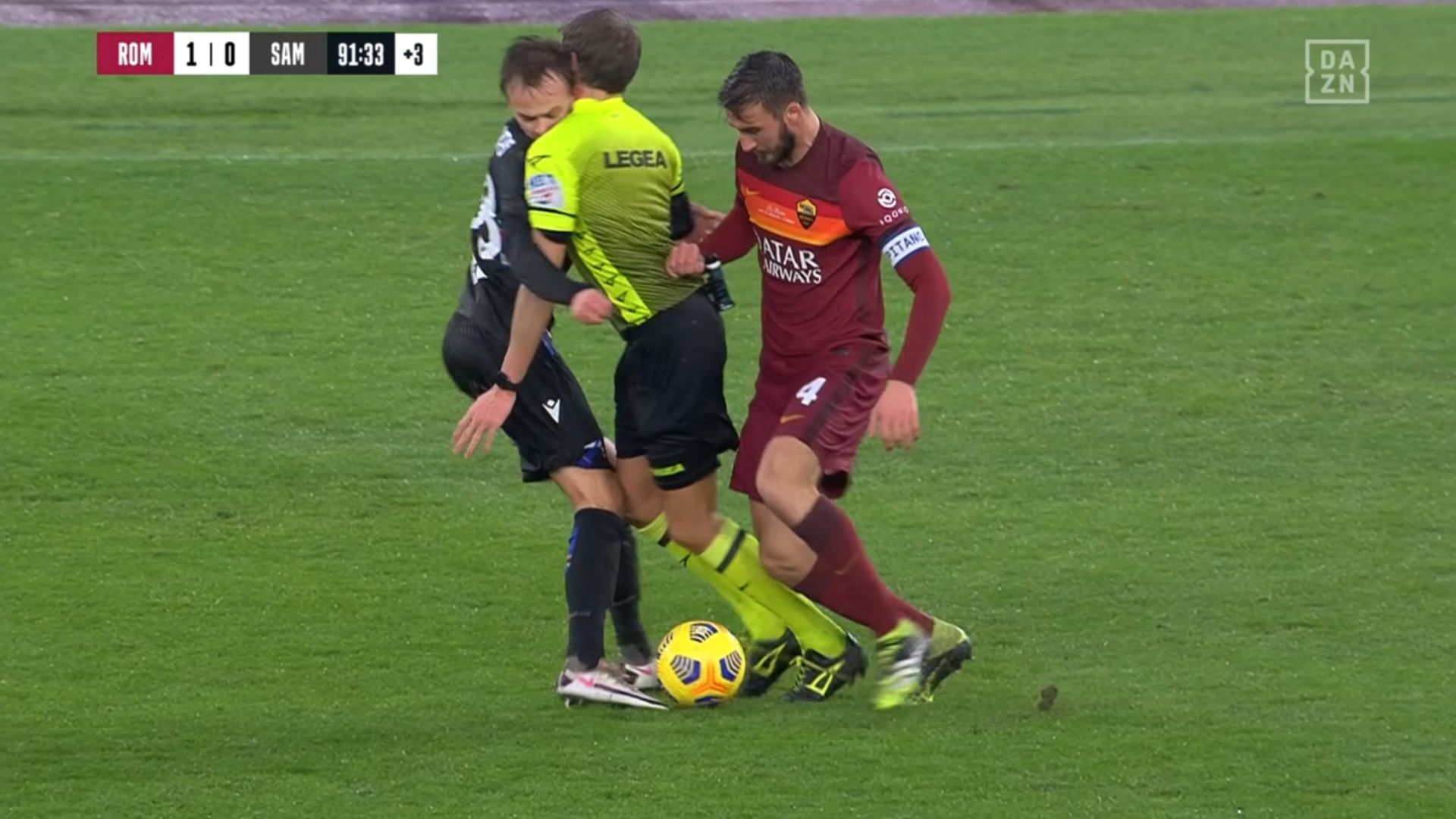 Cristante Chiffi Roma Sampdoria