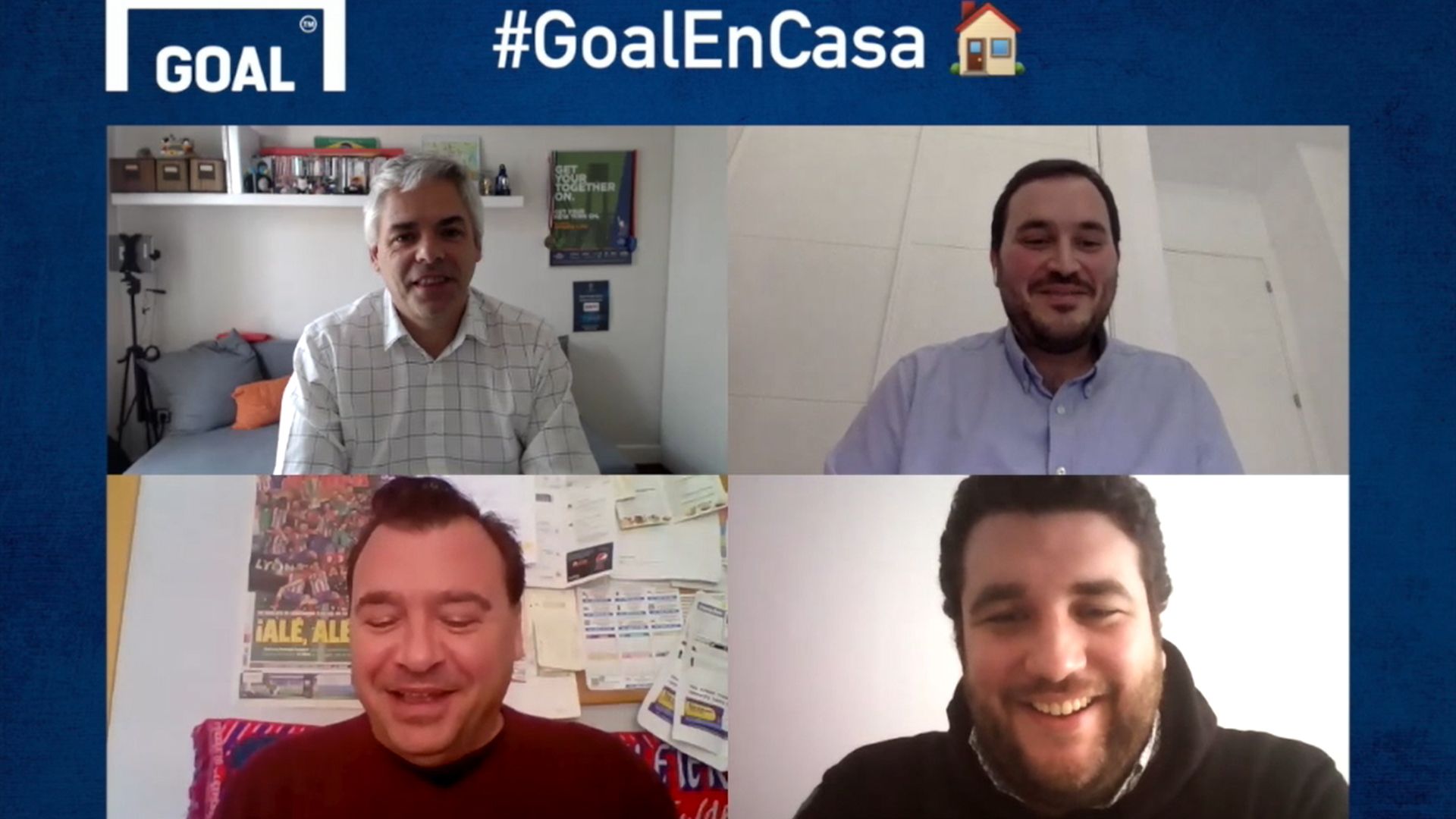 Manu Martín, Paco Rico, Rubén Uría y Fran Guillén en la Tertulia de Goal