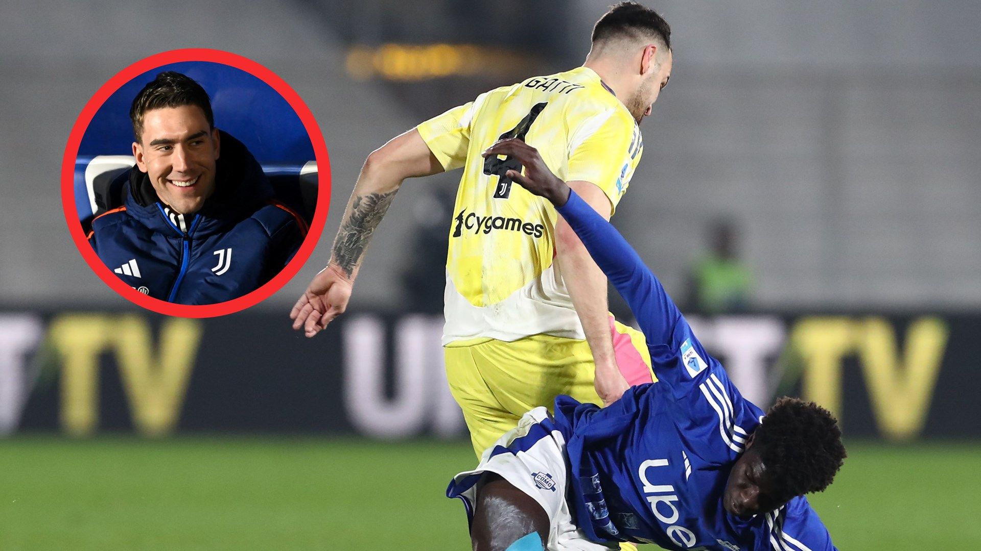 Gatti Vlahovic Como Juventus 07022025