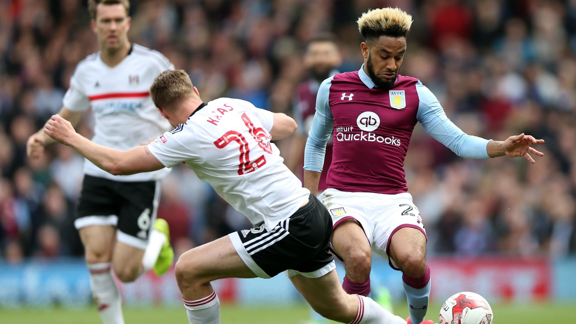 Jordan Amavi Tomas Kala Fulham Aston Villa Football League Championship 04172017