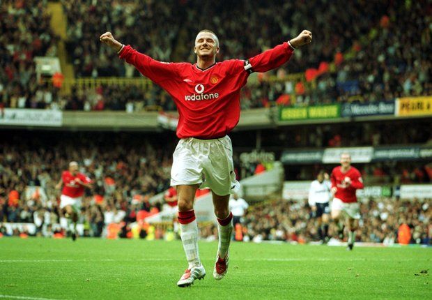 David Beckham Manchester United Tottenham 2001-02 Premier League 5-3