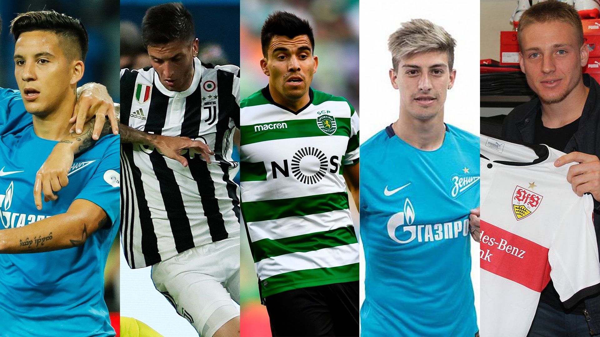 Driussi Bentancur Acuña Rigoni Ascacibar Collage