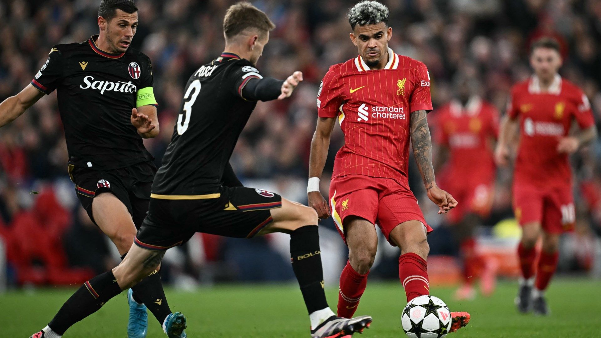 Luis Diaz Liverpool Bologna 2024-25 Champions League