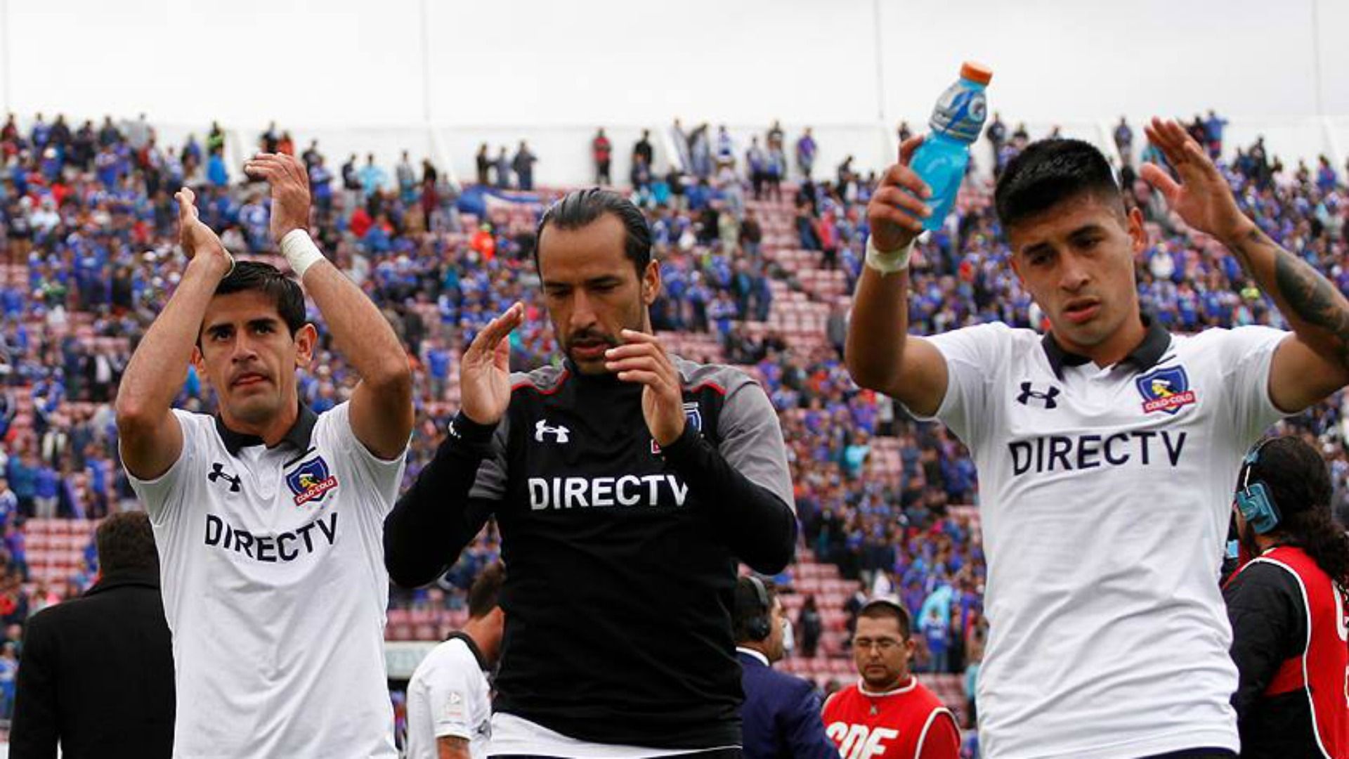 Julio Barroso, Luis Pedro Figueroa y Claudio Baeza Colo Colo 080417