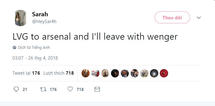 LVG to Arsenal reaction