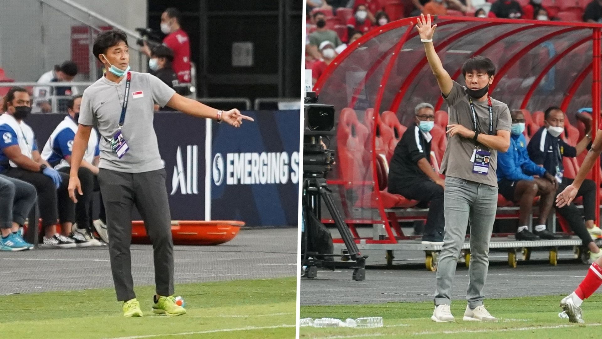 Singapore vs Indonesia, Tatsuma Yoshida, Shin Tae-yong, 2020 AFF Suzuki Cup