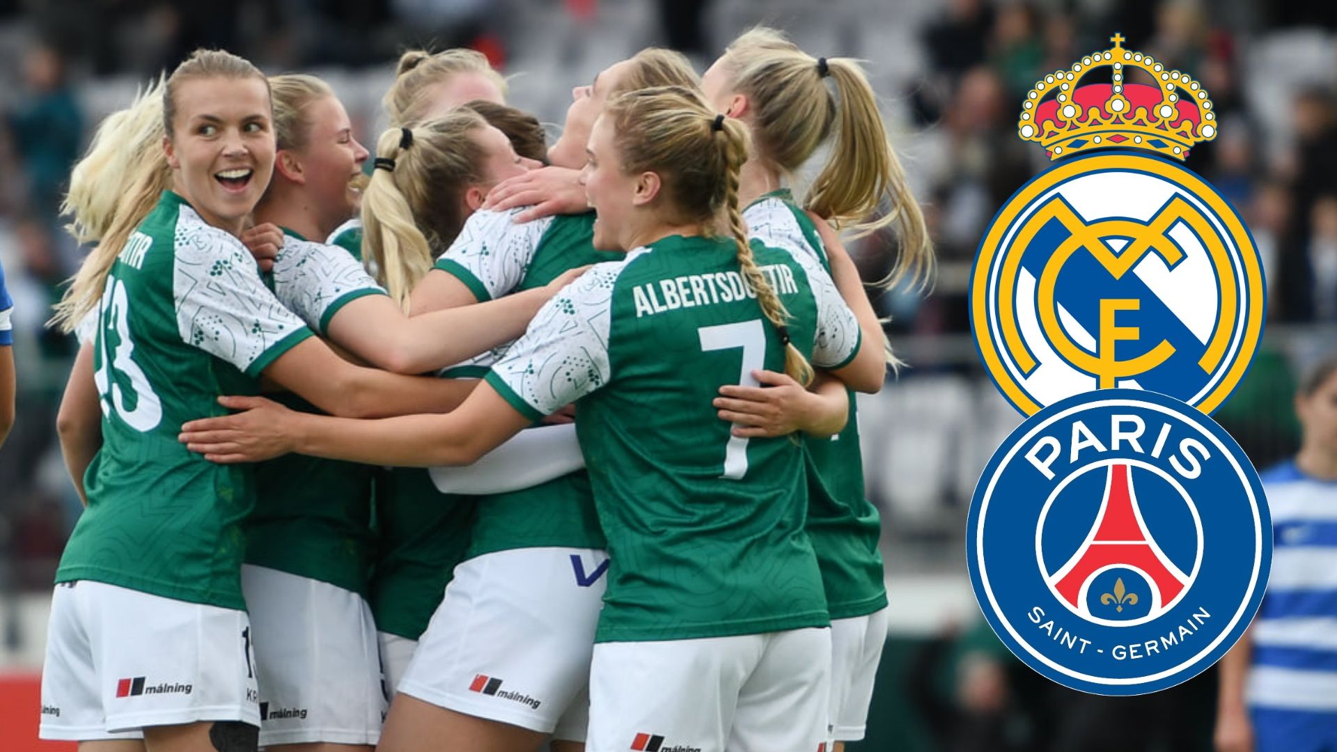 Breidablik, Real Madrid badge, PSG Badge