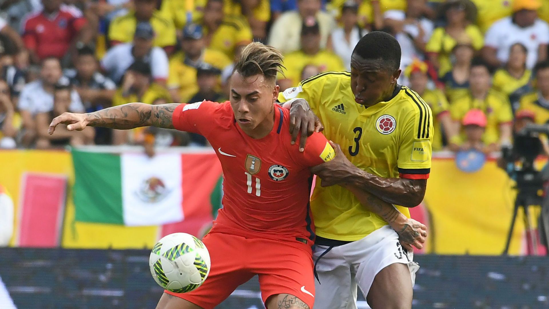 Oscar Murillo Eduardo Vargas Colombia vs Chile Eliminatoria 10112016