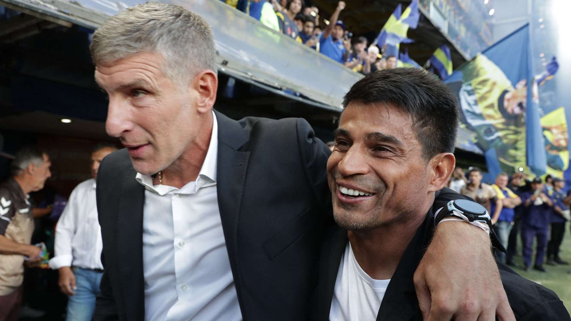 Martin Palermo Hugo Ibarra Boca Platense Torneo Liga Profesional 19022023