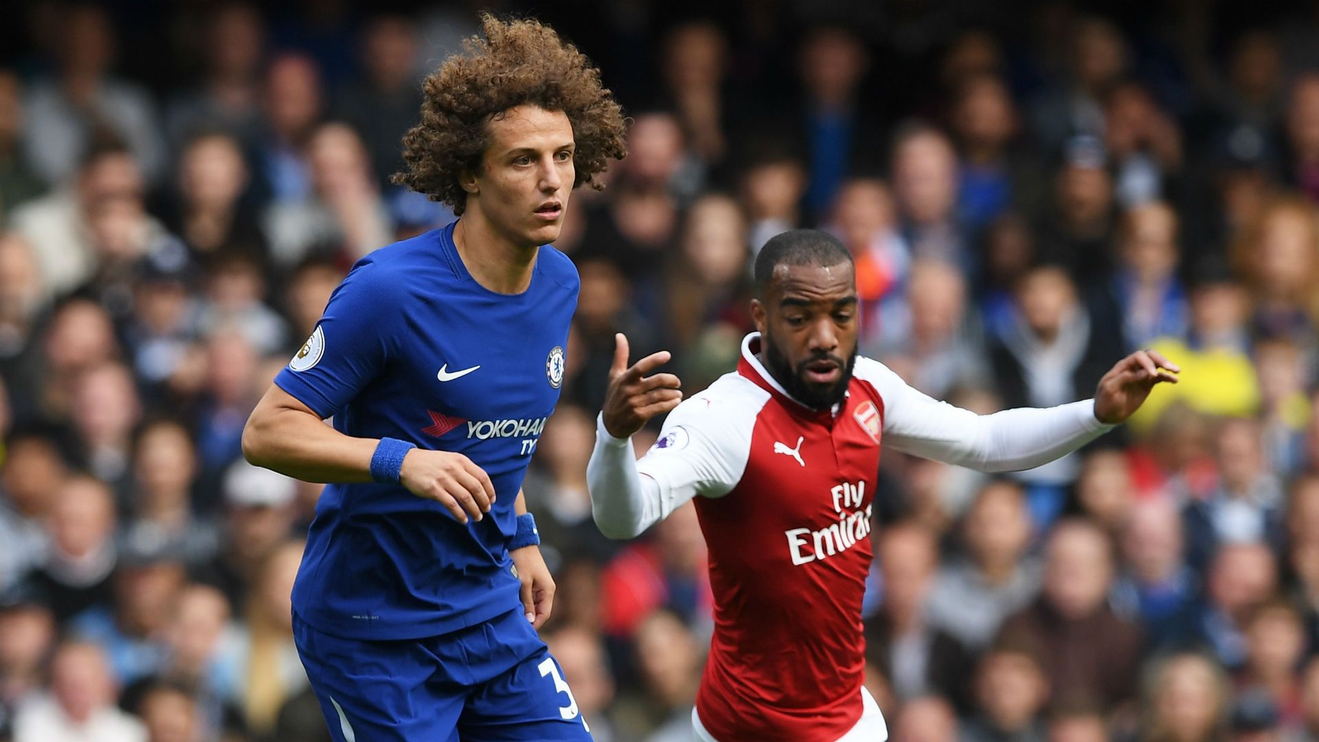 David Luiz Chelsea Alexandre Lacazette Arsenal 170917