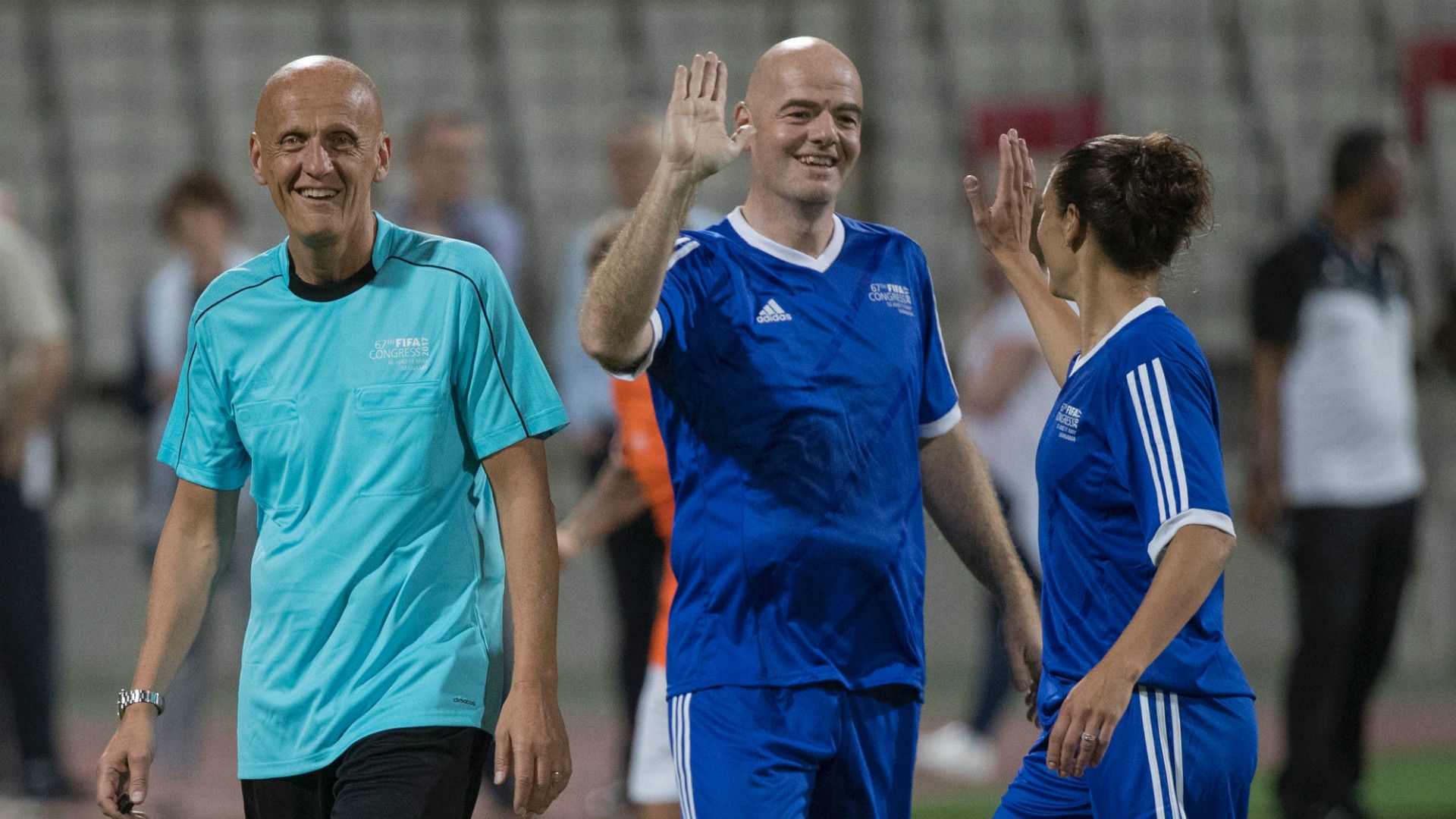 Gianni Infantino Pierluigi Collina Congreso FIFA 10052017