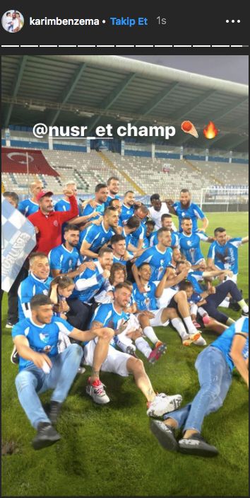 Benzema Erzurumspor Paylaşımı IG