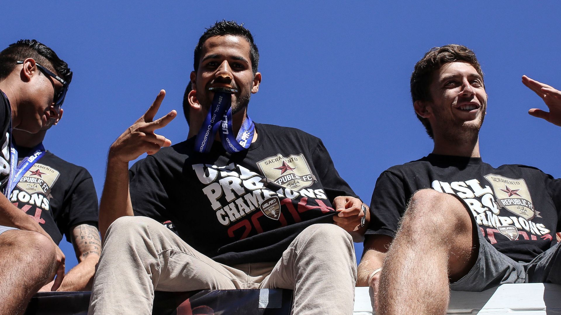 Rodrigo Lopez celebrates