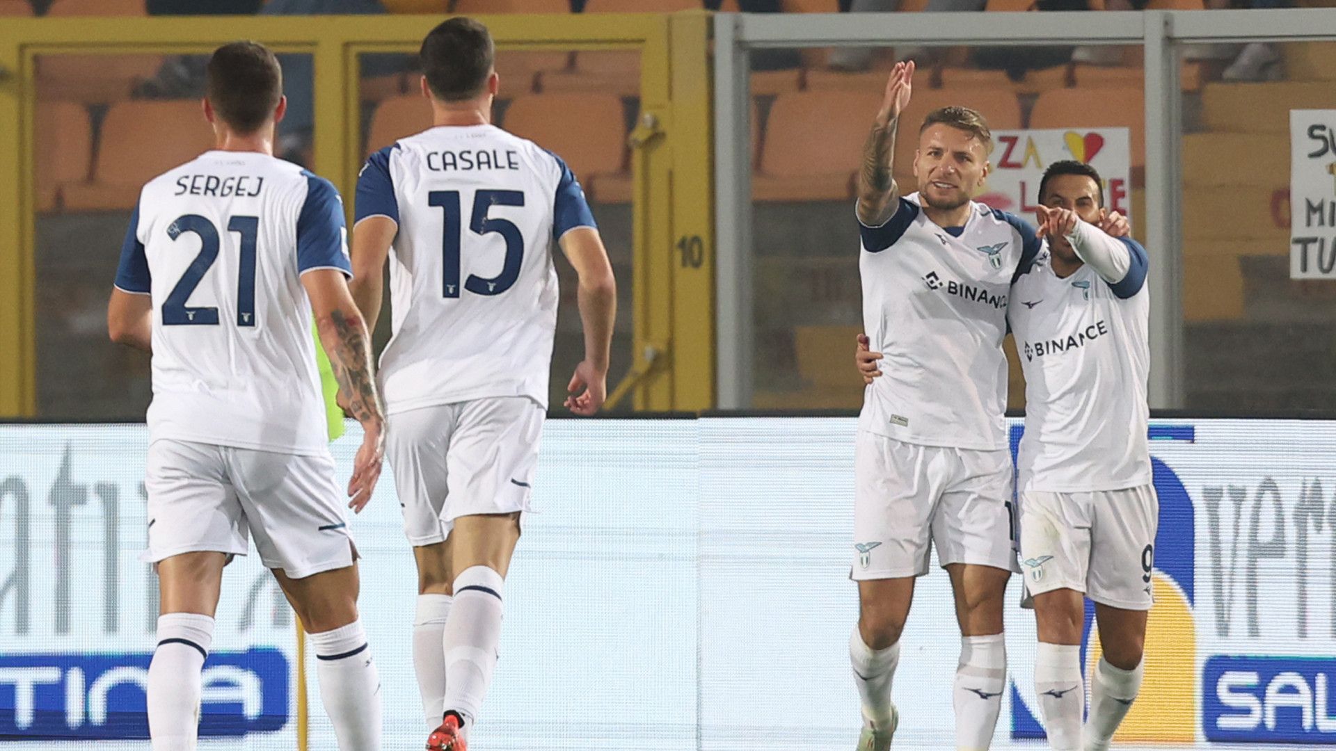Immobile celebrate Lecce Lazio Serie A