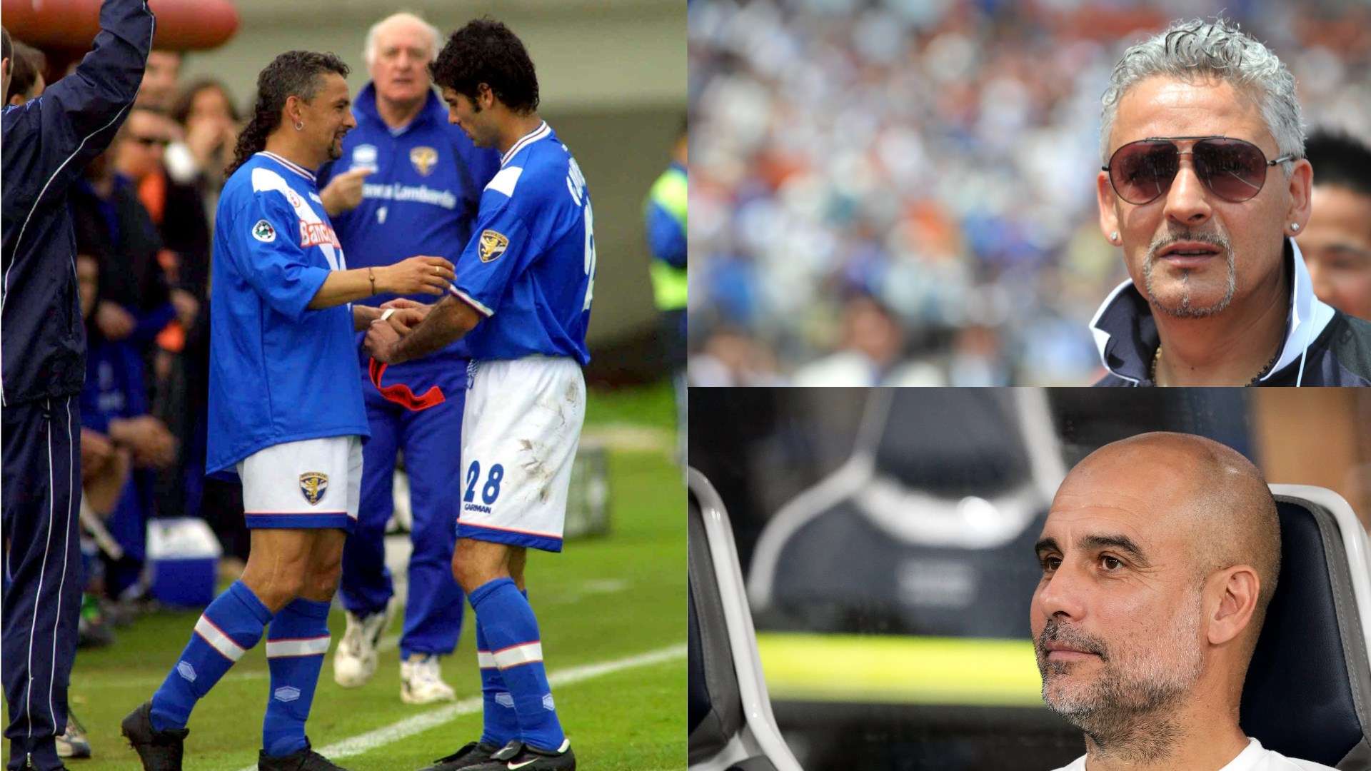Pep Guardiola Roberto Baggio Brescia