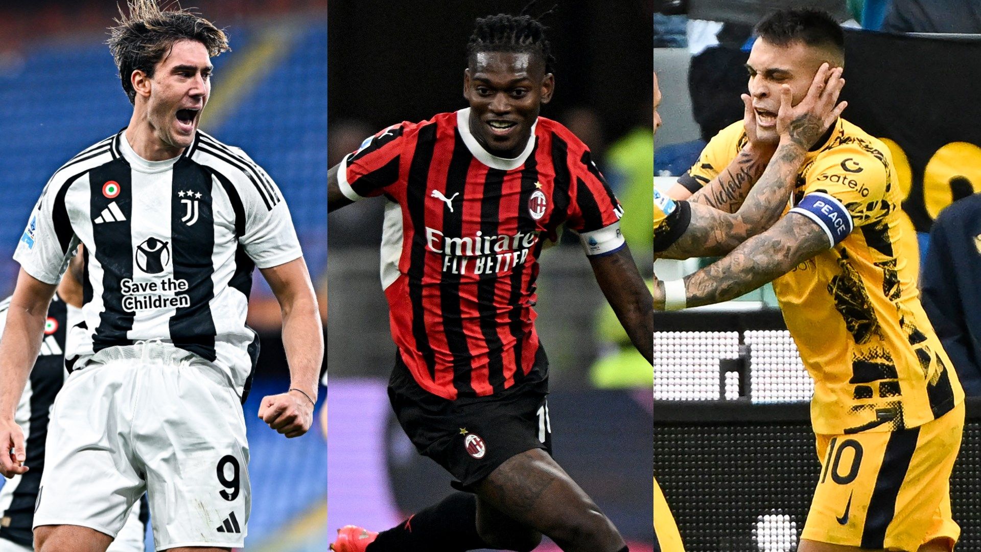 Vlahovic Leao Lautaro Martinez