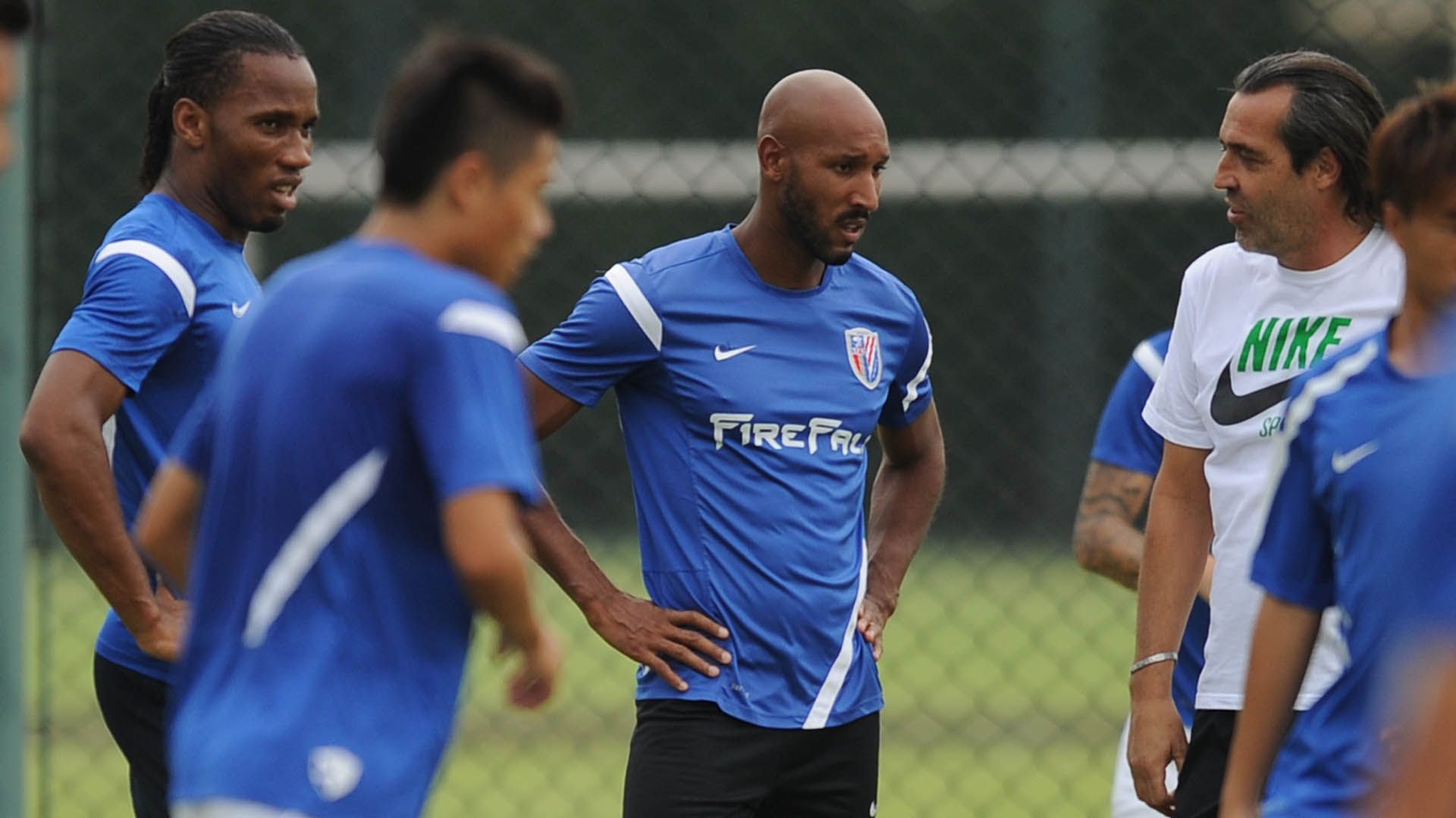 Didier Drogba Nicolas Anelka Sergio Batista Shanghai Shenhua 2012