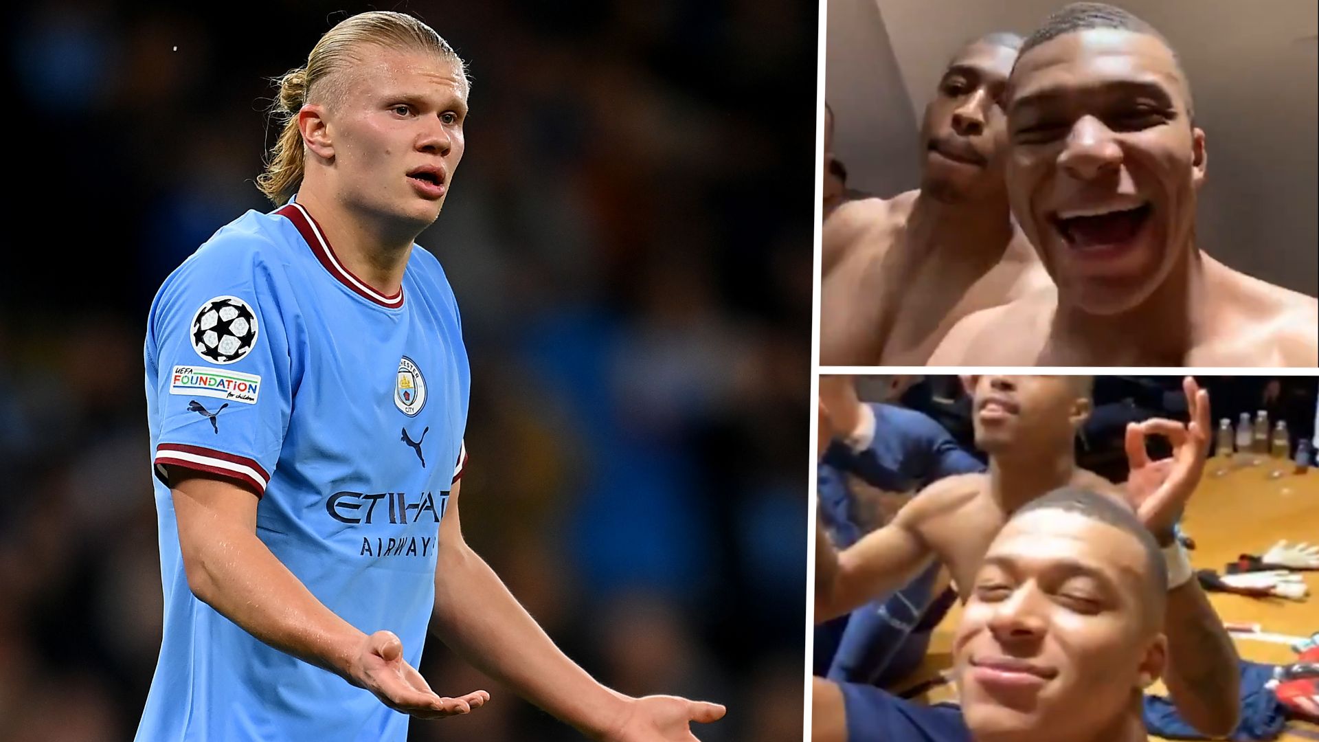 Erling Haaland Kylian Mbappe mocked Haaland
