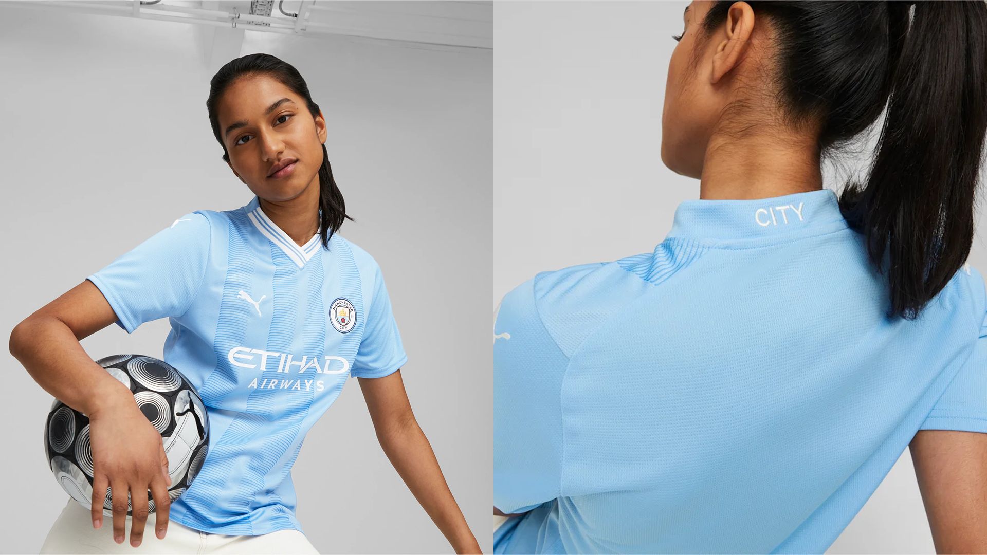 Man City 2023-24 Women's Replica Home kit