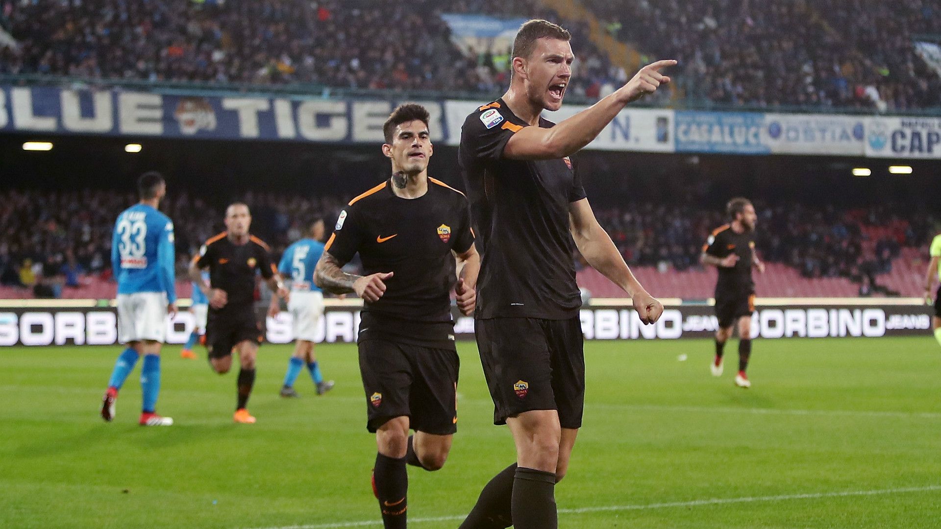 Dzeko Napoli Roma