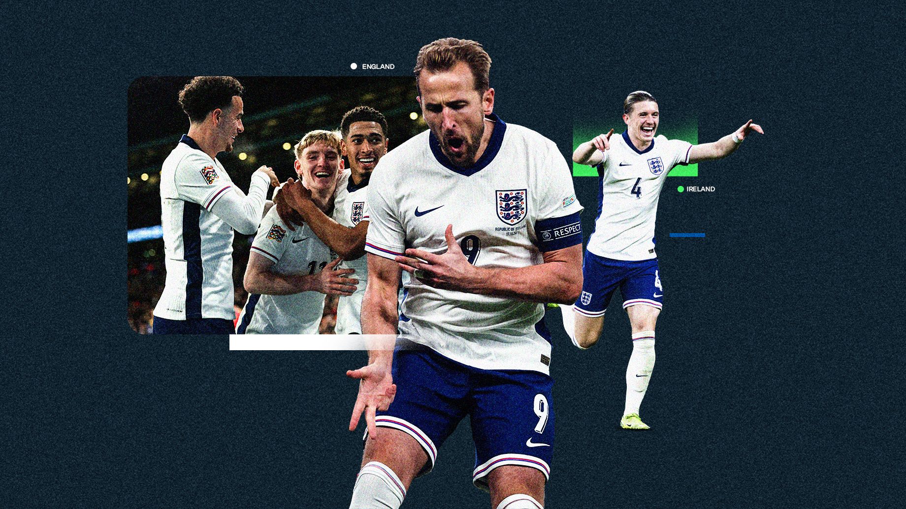 England player ratings vs Ireland: Harry Kane the lock-picker! Captain's perfect pass opens Three Lions floodgates as Jude Bellingham and Conor Gallagher impress to secure Nations League promotion in style | Goal.com English Bahrain