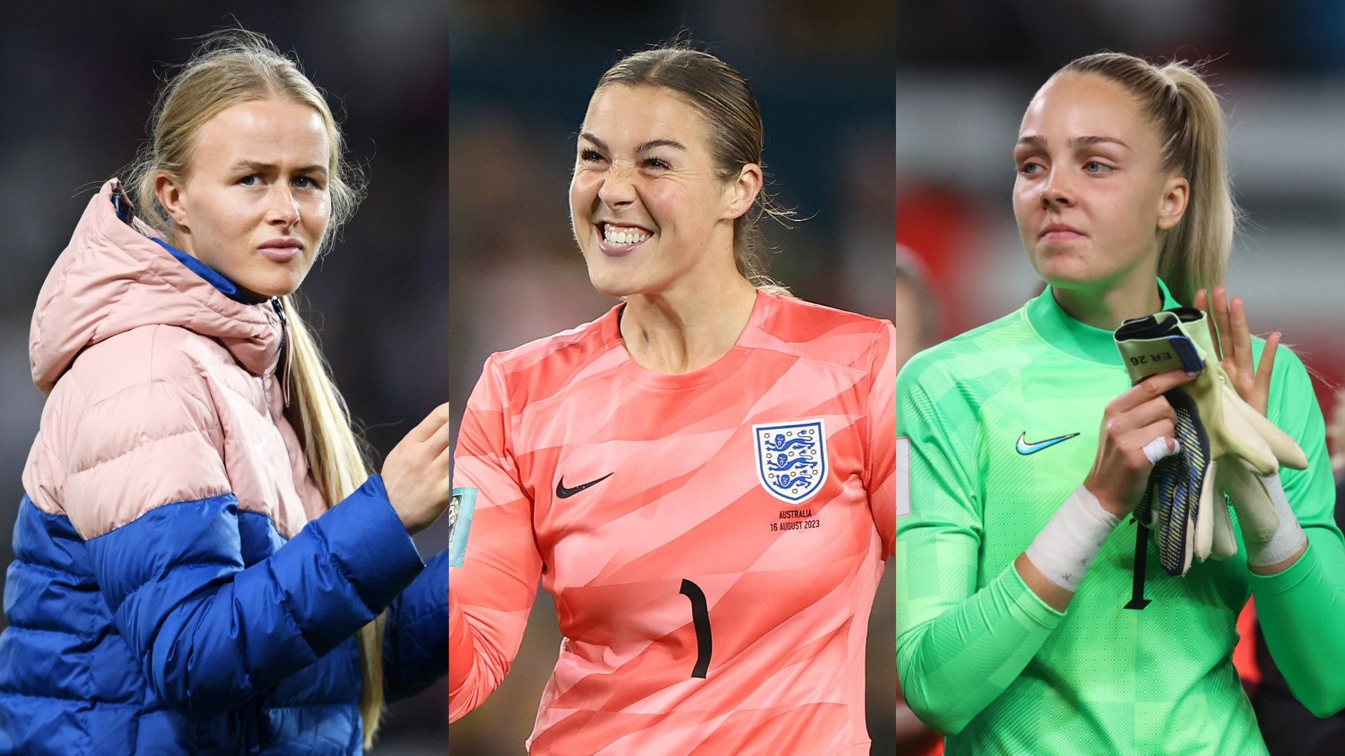 Hannah Hampton Mary Earps Ellie Roebuck England composite