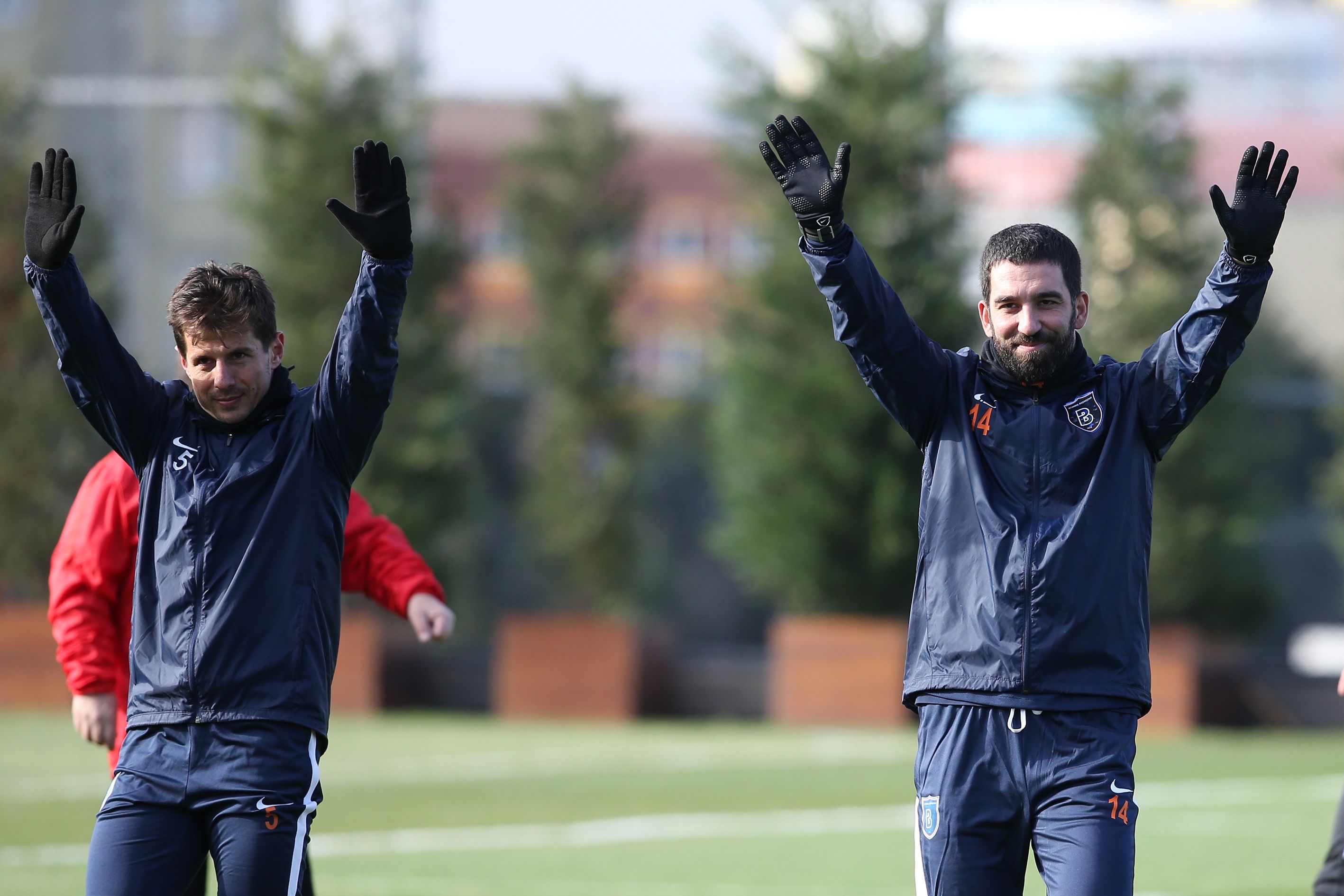 Emre Belozoglu Arda Turan Basaksehir training