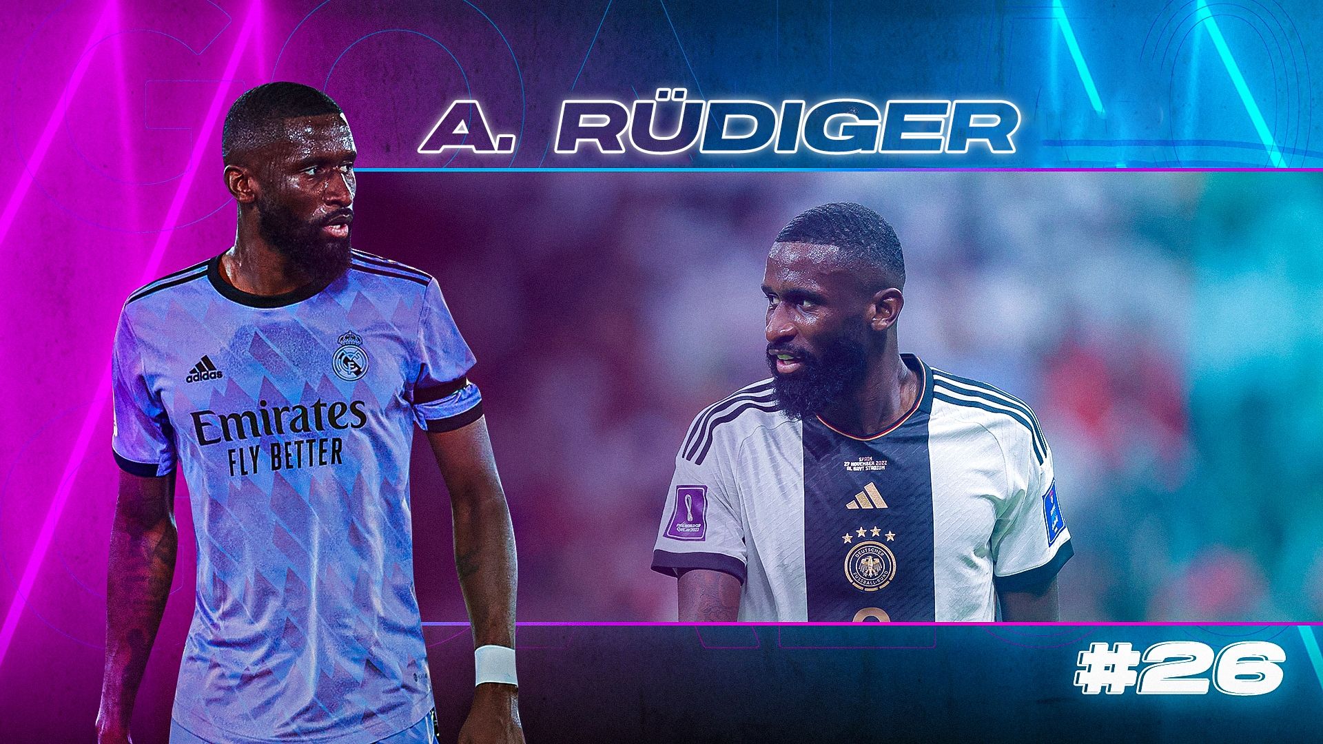 GOAL50 2022 Antonio Rüdiger GFX Ranking