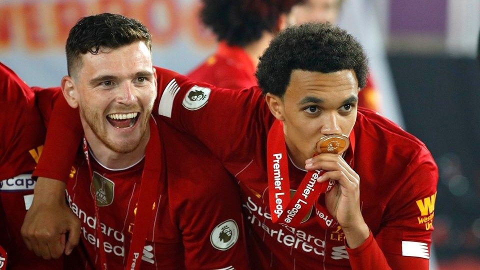 Liverpool celebrate winning Premier League