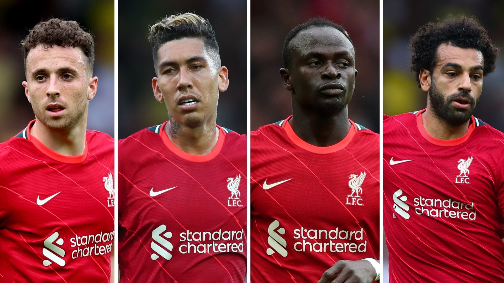 Diogo Jota Roberto Firmino Sadio Mane Mo Salah Liverpool 2021