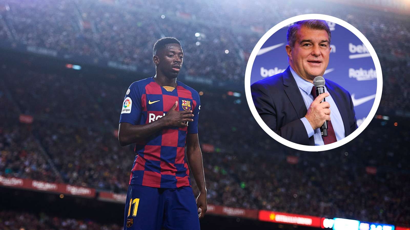 Ousmane Dembele, Joan Laporta GFX