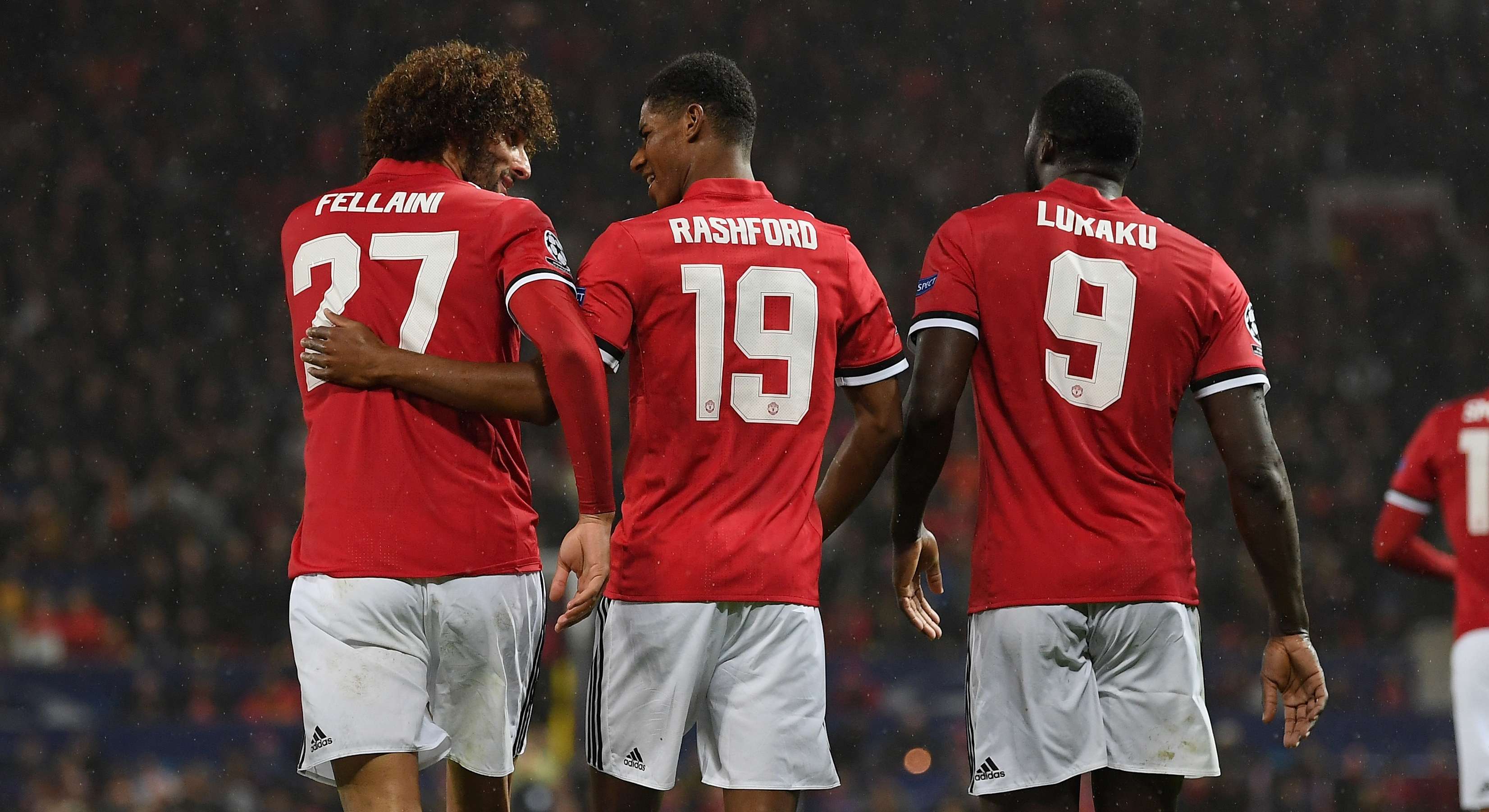 Marouane Fellaini Marcus Rashford Romelu Lukaku Manchester United Basel