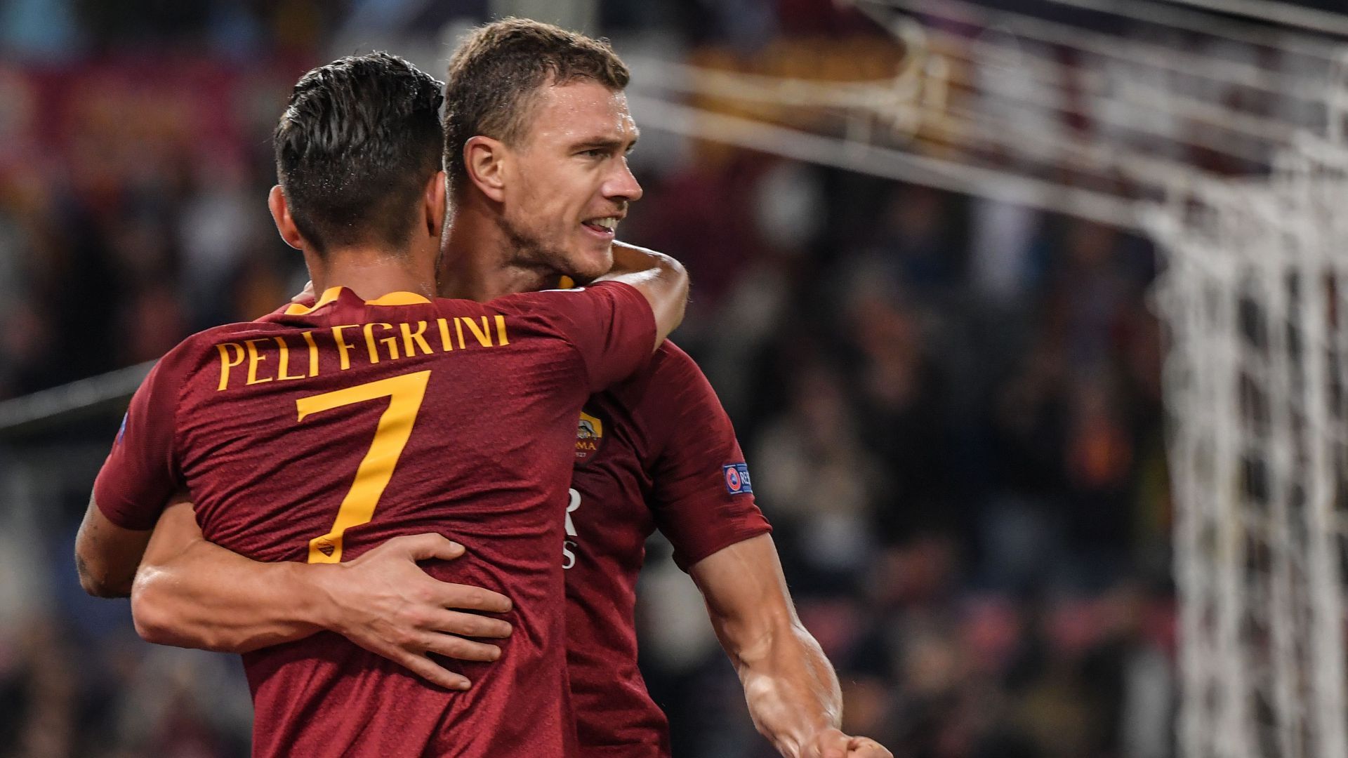 Edin Dzeko Lorenzo Pellegrini Roma CSKA Moscow