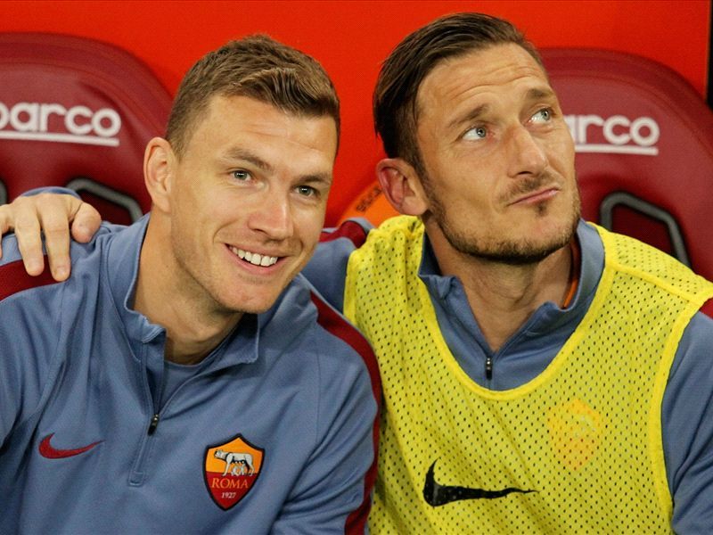 Edin Dzeko Francesco Totti